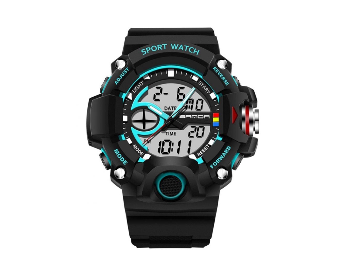 Reloj Electrónico Deportivo Juvenil Impermeable Luminoso Senda (negro Azul)