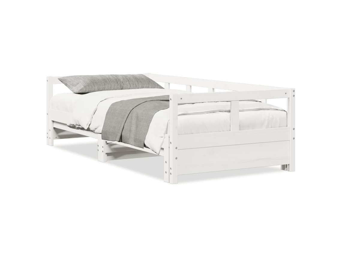 Daybed With Trundles, Daybeds With Trundles Vidaxl Branco Madeira De Pinho (90 X 200 Cm)