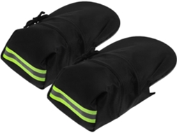 Luvas De Proteção Para Guidão De Motocicleta Elétrica Em Couro Pu Impermeável, Resistentes Ao Vento.