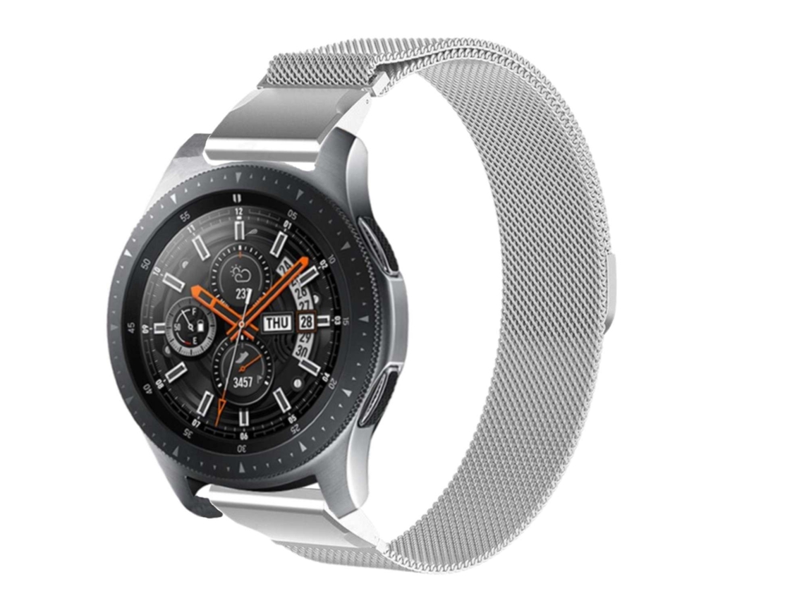 Bracelete Pulseira Milanese Mesh para Garmin Approach S62 Prata