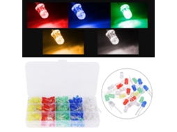 Kit Combinado De 500 Leds Laxiscreed De 5mm Com 5 Cores Para Componentes Eletrónicos