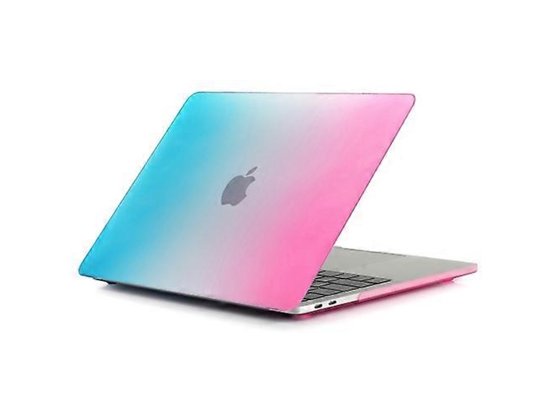 Capa Protetora Para Laptop Com Padrão Arco Íris Para Macbook Pro 15,4 Polegadas A1990 (azul Magenta) Aquaforge (2018)