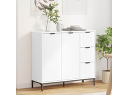 Vidaxl Buffet Com Gaveta Branco 89,5 X 33 X 82 Cm Madeira Processada