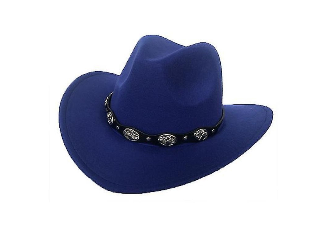 Sombrero Fasst de Sol, Vaquero, com Decoração de Metal, para Exterior, Festas, Férias