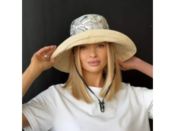 Chapéu De Praia De Proteção Solar Dobrável E Reversível, Para Férias Ao Ar Livre, Cor Creme, Tamanho Único (56 A 58 Cm)