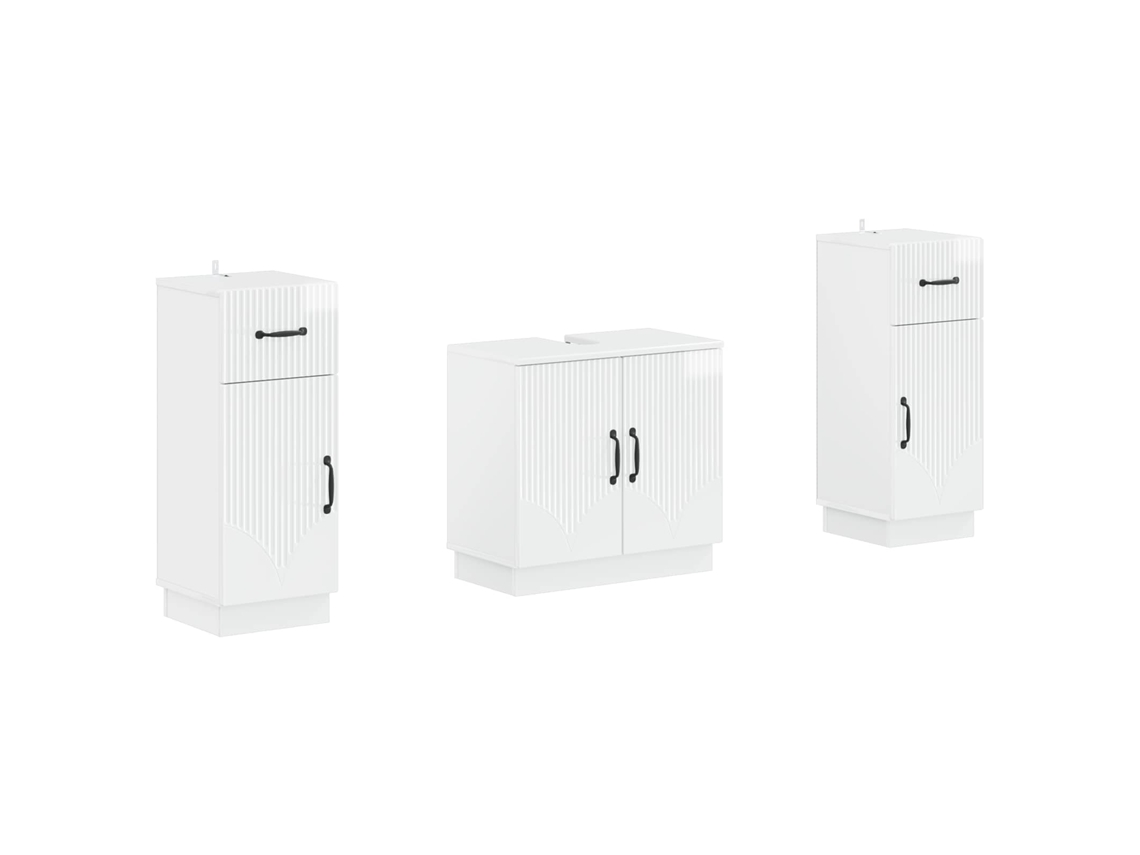 Vidaxl Conjunto De Armário De Banheiro Com 2 Peças Hoorn