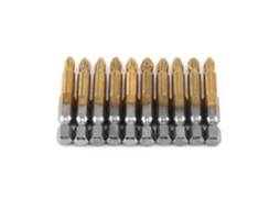 10pcs Pontas de Parafusadeira cruzada Ph2 antiderrapante 1/4 polegada hexagonal 50mm aço | S/MARCA