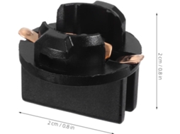 Soquetes Para Lâmpadas W5w E Suporte De Fixação Seguro Em Plástico Preto.