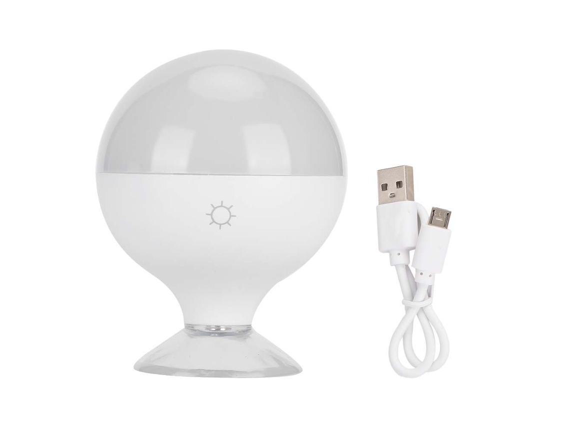 Lâmpada De Maquiagem Led Recarregável Com Dimmer Ajustável E Base De Ventosa Branca/quente/luz Natural