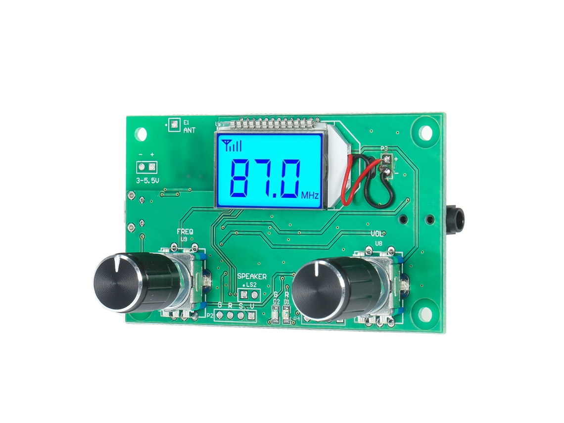 Módulo receptor FM digital sem fio com LCD retroiluminado, DSP PLL, 76,0-108,0 MHz, rádio estéreo compacto