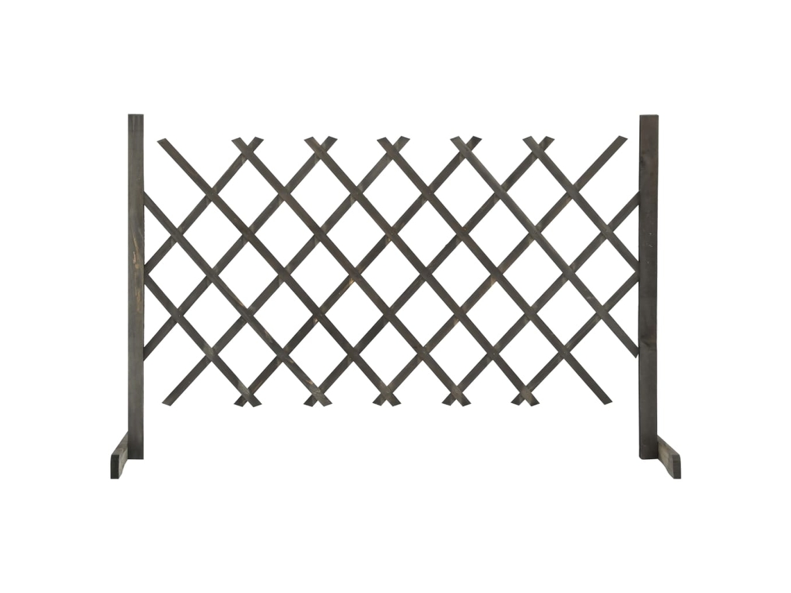 Vidaxl Vedação Em Treliça Para Jardim 120x90 Cm Abeto Maciço Cinzento