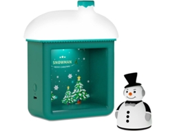 Lámpara De Noche Casa De Nieve Para Niños Recargable Usb Portátil Luz De Mesa Navideña