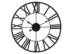 Relógio de parede H&S COLLECTION Preto Aço (47 x 47 x 4 cm)