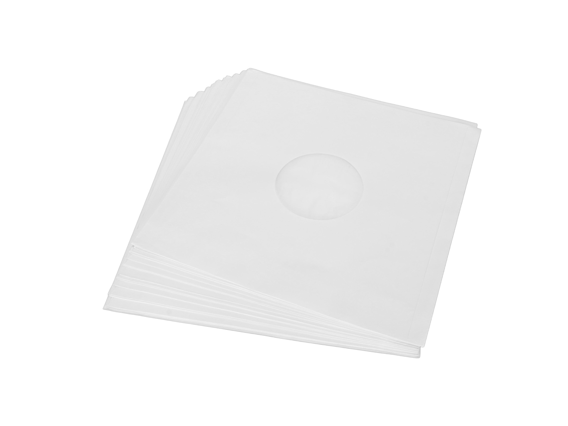 Capas para Discos de Vinil de 12 Polegadas, Papel 180gsm, Antiestáticas, Brancas, Pacote com 20 CHABERLU