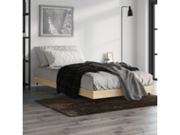 Vidaxl Estrutura Cama S/ Colchão Derivados De Madeira Carvalho Sonoma
