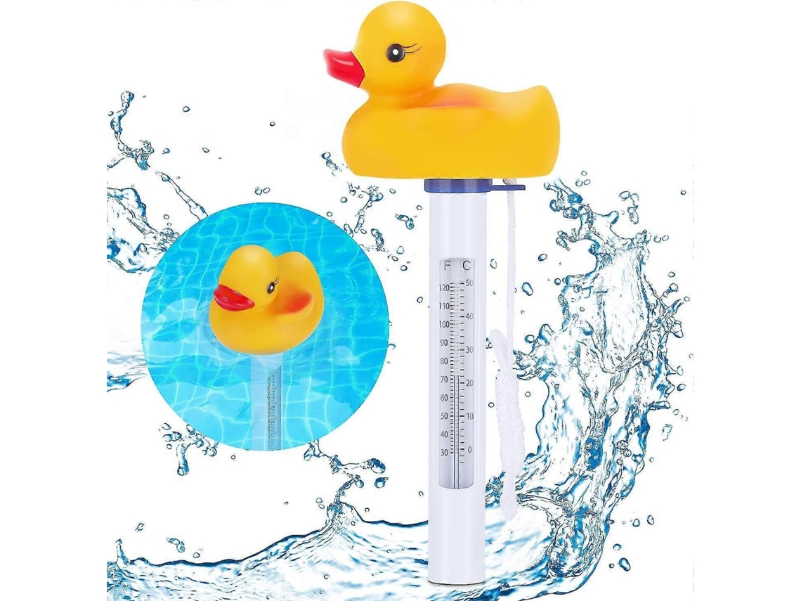 Termômetro de Piscina Flutuante, Pato, Água em Forma Pato Flutu Ante Resistente a Estilhaços GOKOCO