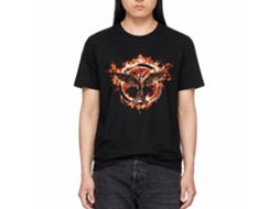 Rockinstone Hunger Games Movie Flaming Mockingjay Black Adult T-shirt Size:xxxl