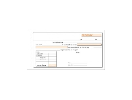 Livro Paq/10 Talonario Recibo Alquiler Duplicado Con Igic De Desconocido (espanhol)