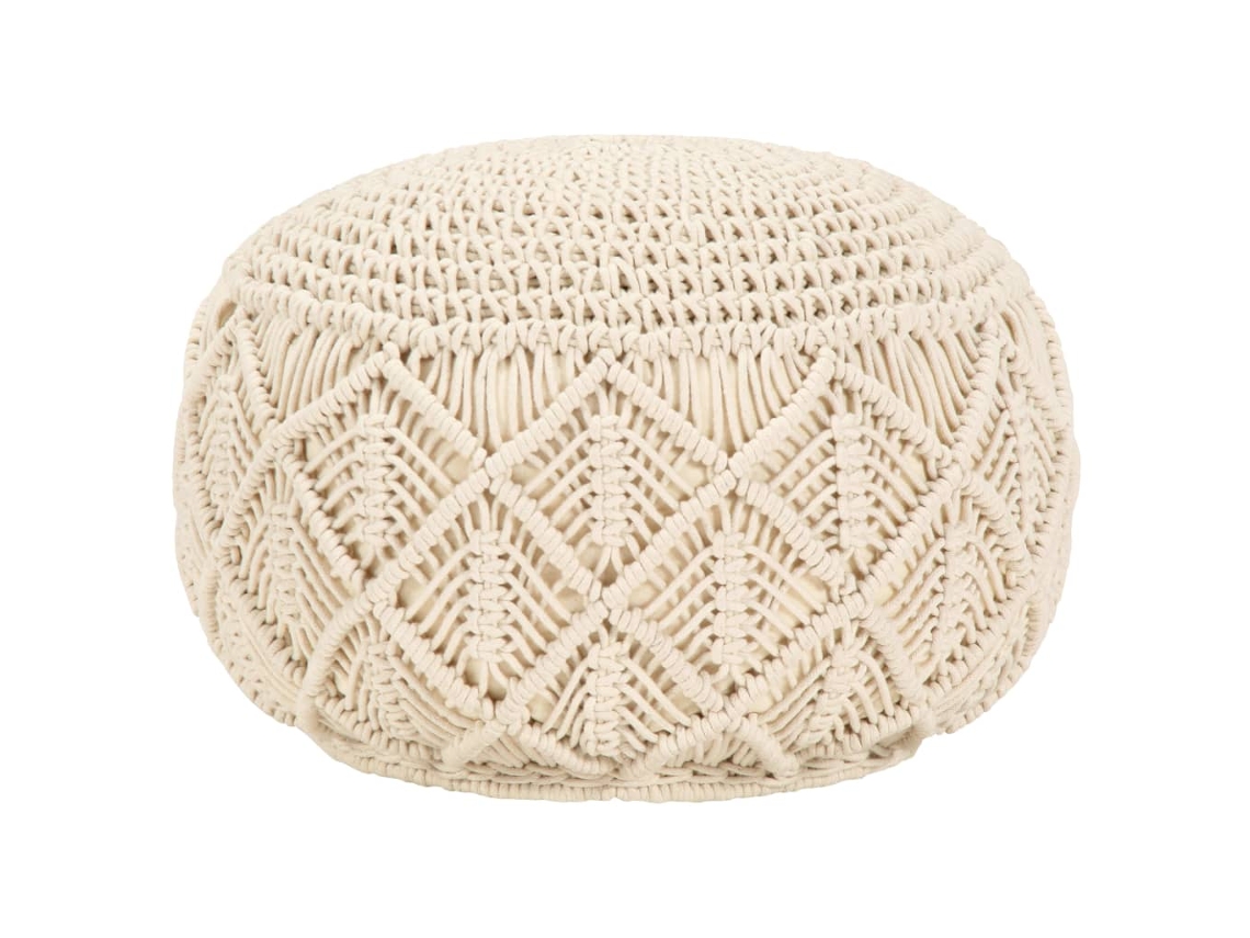 Pouffe, Pouffes Vidaxl Bege Algodão (n/a)