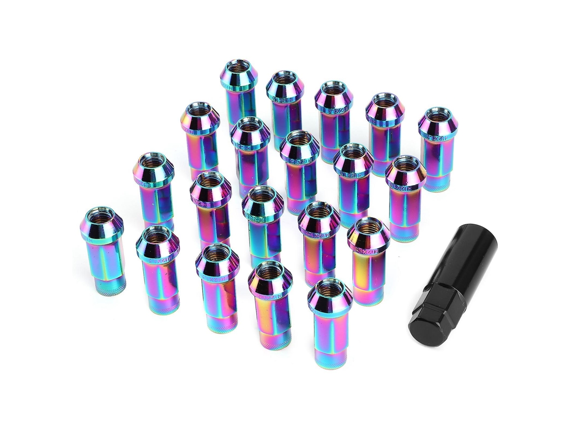 20 Peças De Porcas De Roda Abertas Extensas De 12x1,5mm Acessório Profissional Para Modificação De Carro E Automóvel Sygo