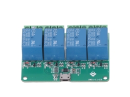 Módulo De Relé De 4 Canais 5v Com Suporte A Hid Driver E Expansão Usb Da Laxiscreed