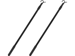 Conjunto De 2 Hastes Telescópicas De Liga De Alumínio Pretas De 60 Cm Para Persianas Verticais, Com Gokoco