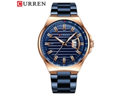 Relógio Casual MDUG, à prova d'água, com calendário, azul