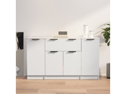 Vidaxl Aparadores 3 Pcs Madeira Processada Branco
