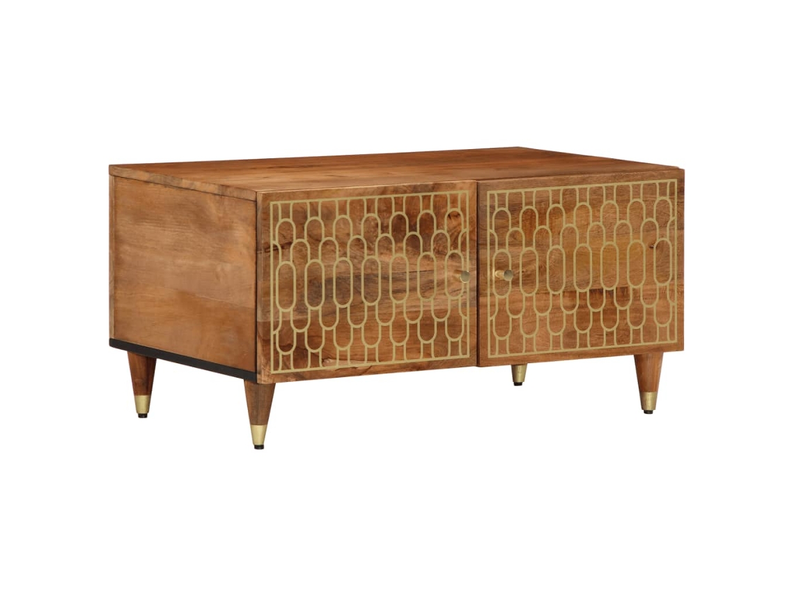 Vidaxl Mesa De Centro 80x50x40 Cm Madeira De Mangueira Maciça