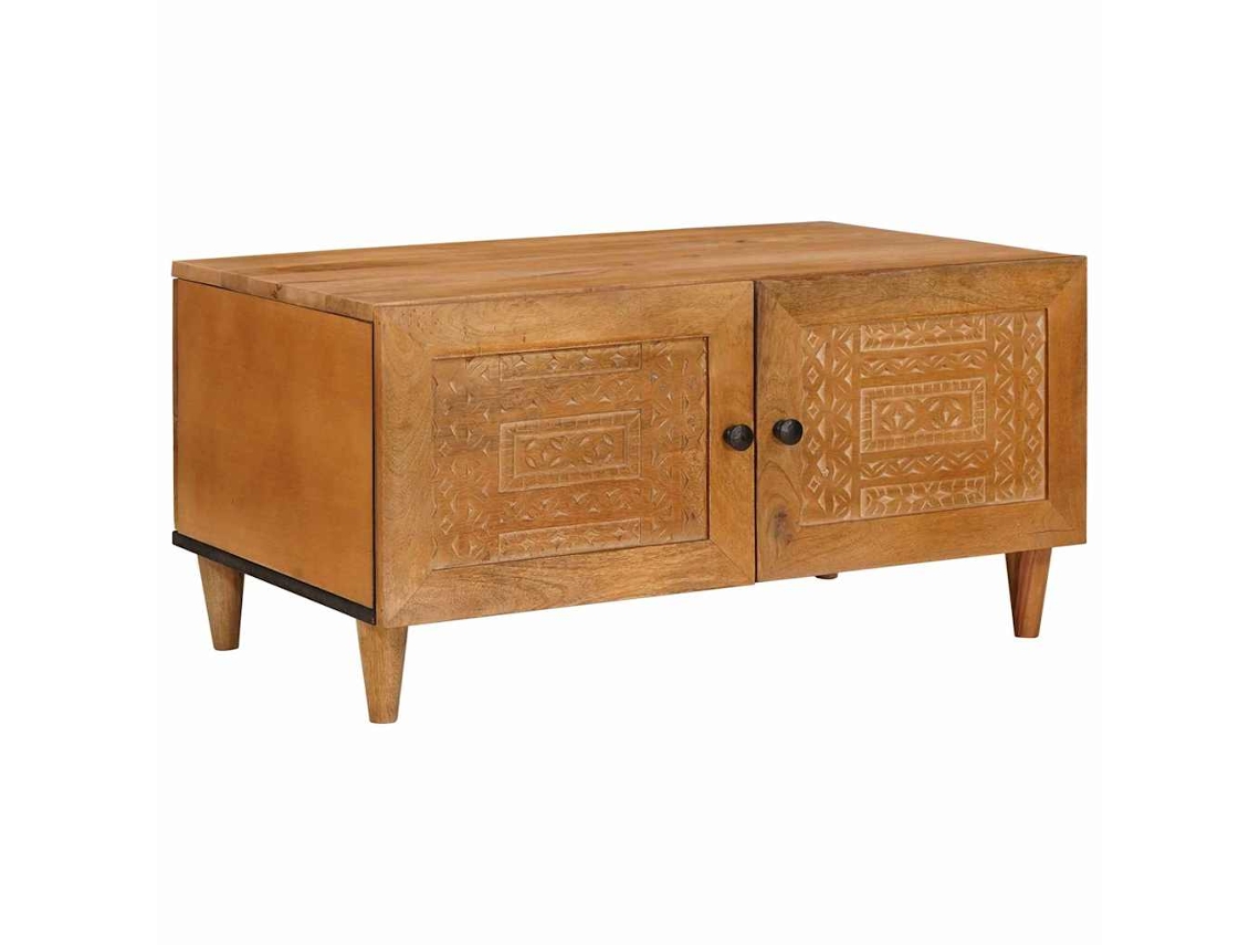 Vidaxl Mesa De Centro Marrom Claro 80 X 54 X 40 Cm