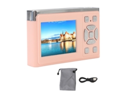 Câmera Digital 50 Mp 1080p Com Tela Ips De 2.2", Foco Automático, 600mah, Tipo C, Rosa - Ideal Para Adolescentes, Iniciantes E Adultos
