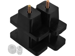 Conjunto De 4 Almofadas Borracha Absorventes Impacto Para Isolamento Vibração E Redução Ruído Em Ar Condicionado