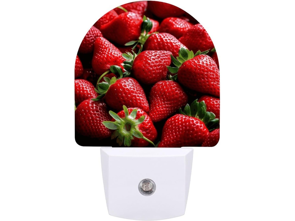 Luz Noturna Quarto, Banheiro, Corredor, Luminária de Parede Com Sensor em Formato Morango, Quarto Ideal