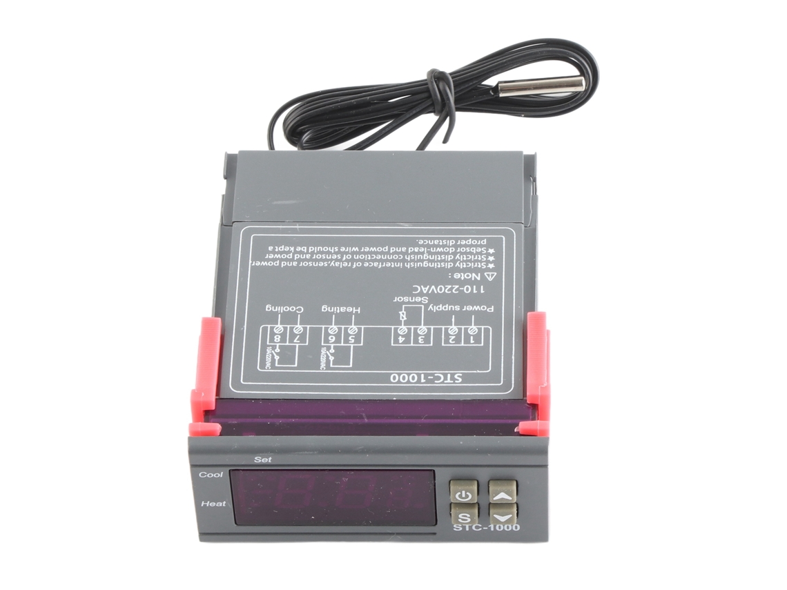 Controle Digital De Temperatura Stc-1000ac110~220v Termostato Resfriamento E Aquecimento Com Sensor Ntc