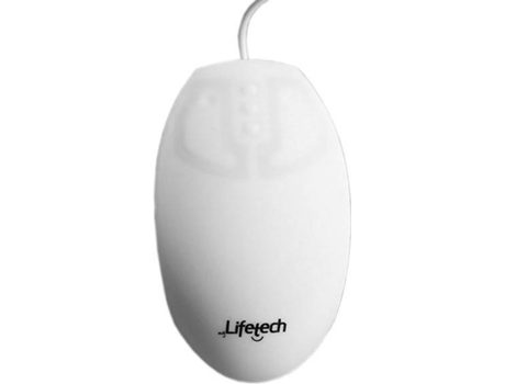 Rato LIFETECH Rubber Hygienic (Cabo USB - Casual - 1000 dpi - Branco)