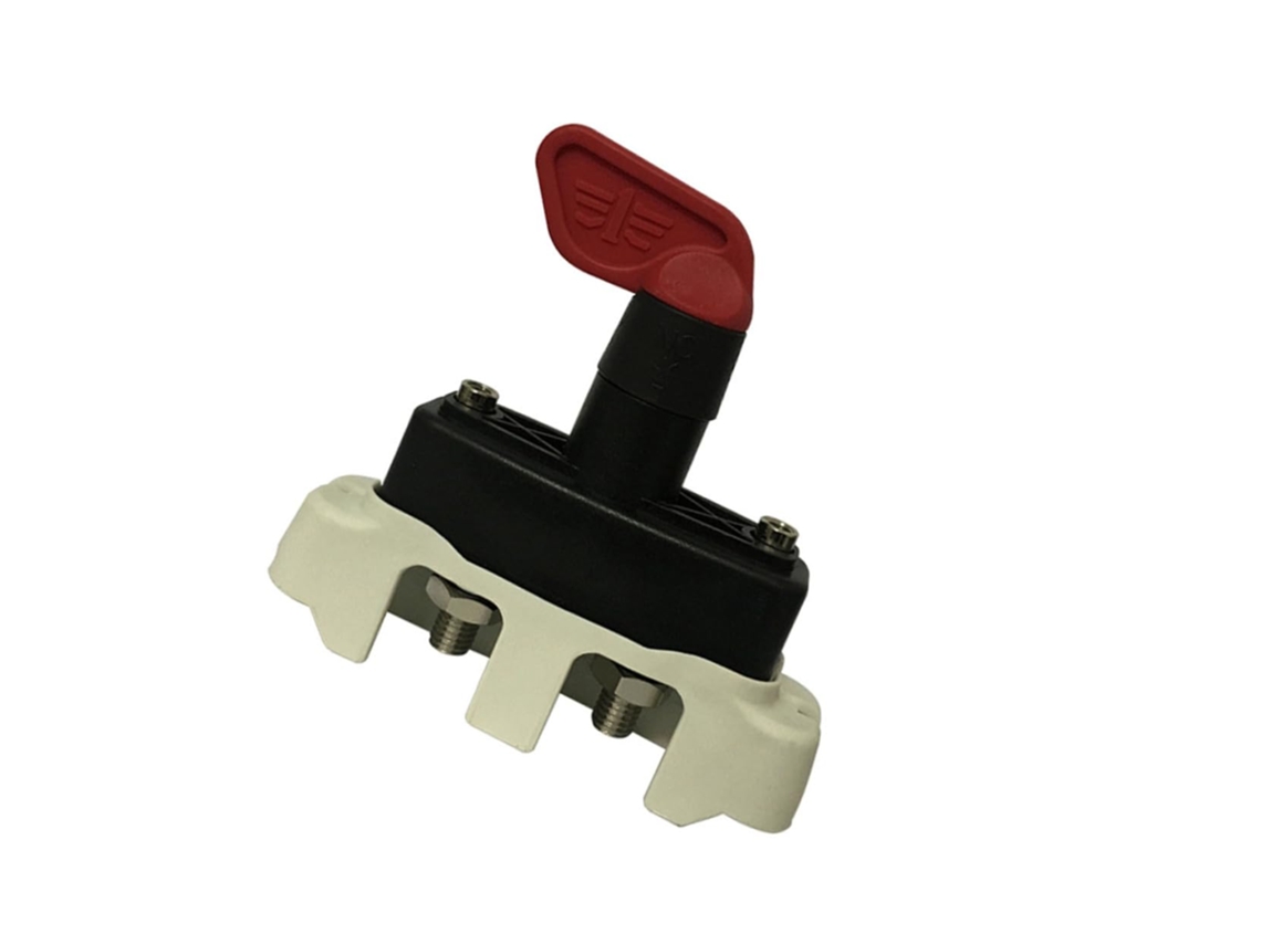 Interruptor de desconexão de bateria com 1 botão, 12 V, preto