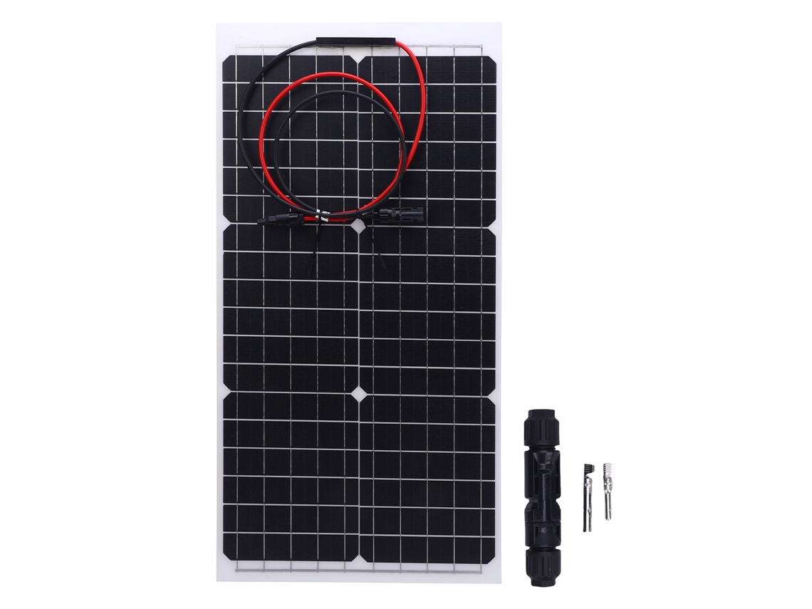 Painel Solar Semiflexível De 30w 18v Laxiscreed À Prova D'água Ip65 Para Geração De Energia Monocristalina