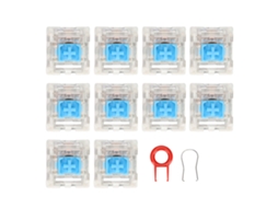 10 Interruptores De Teclado Mecânico Blue Switch Diy Com Estrutura Exquisita Para Substituição E Projeto Próprio