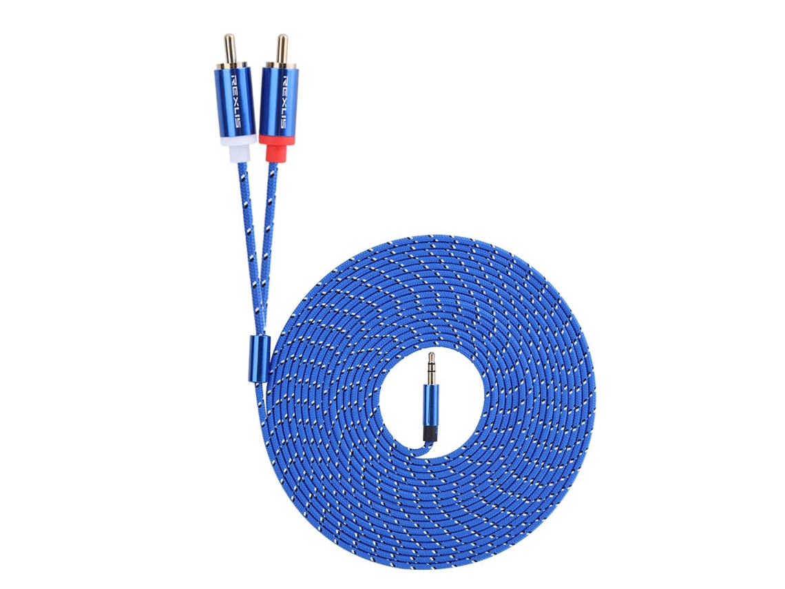 Cabo De Áudio (conversão 3.5mm Para 2rca, Sinal Estéreo Hi Fi)