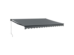 Toldo Retrátil 4,5x3 M Tecido e Alumínio Antracite MAISON EXCLUSIVE