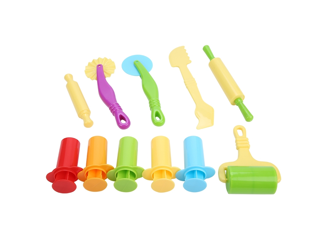 Mali 11 Pcs Ferramentas Diy de Massa Colorida Moldes Plásticos Criativos para Crianças