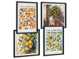 Composição De Quadros Inspirações Parisienses Estilosas Espelharte (4 Peças)