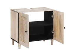 Vidaxl Armário De Banheiro Montado Na Parede Branco 62 X 33 X 58 Cm