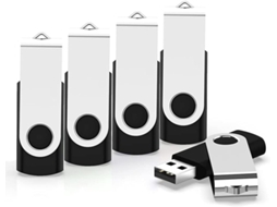 Pen Drive Usb 2.0 32gb, Stick De Memória Giratório Para Armazenamento E Backup De Dados, Cor Preta
