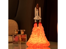 Luminária Noturna Espacial Impressa Em 3d Com Led Usb Formato De Lua