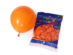 100 Balões Látex Redondo Laranja 10 Polegadas Para Festa