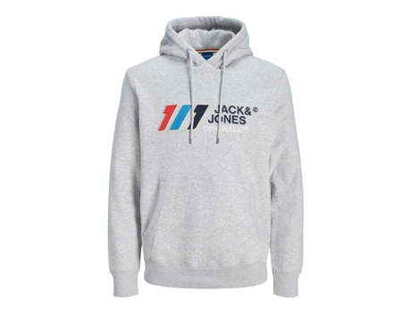 Sweatshirt para Homem JACK & JONES (L - Algodão - Cinzento)