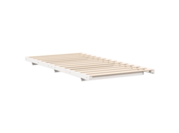 Conjunto 1 Estrutura Da Cama Vidaxl Branco Madeira De Pinho Maciça (75 X 190 Cm)