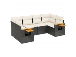 Garden Sofa Set, Garden Sofa Sets Vidaxl Preto Rattan / Vime (n/a)
