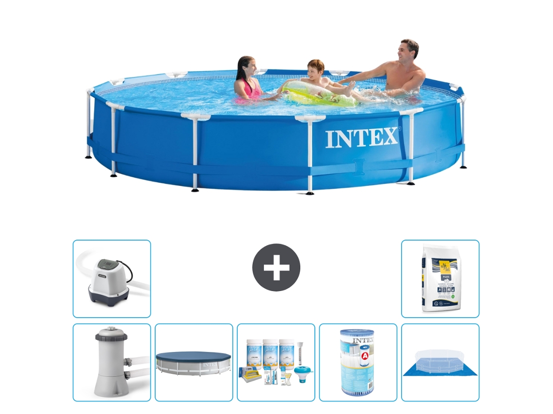 Intex Piscina Com Estrutura Redonda - 366x76 Cm - 8-peças S31739